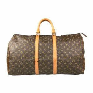 【1円～】ルイヴィトン Louis Vuitton バッグ ボストンバッグ モノグラム キーポル55 M41424 ブラウン レザー 中古　