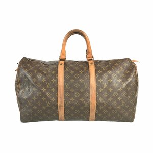 1円～ ルイヴィトン LOUIS VUITTON バッグ ボストンバッグ M41426 モノグラム キーポル50 SD PVC レザー ブラウン 中古