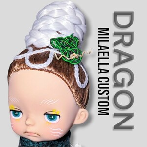 MilaElla/気まぐれメイク/モンストドールカスタム/果果植毛ヘッド/ カスタムヘッド/DRAGONちゃん