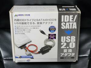 GREEN HOUSE SATA/IDE-USB2.0変換アダプター 2.5インチHD対応 GH-USHD-IDESA (中古動作品)