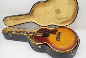 OH076-180　①モーリス Morris MJ-200 サンバースト/1973年製　アコースティックギター/アコギ　ハードケース付　弦なし　直接引き取り歓迎