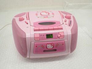 DB007-100　希少・レア　サンリオ ハローキティ HELLO KITTY AM/FM CD ラジオカセットレコーダー DCD-100KT ドウシシャ　中古現状品