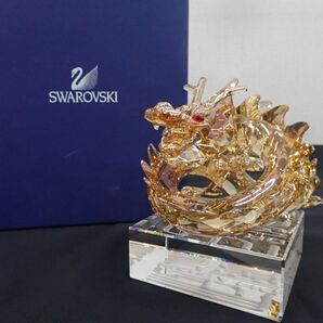 TK065-80 ①Swarovski Chinese Zodiac スワロフスキー 十二支ドラゴン（龍) 1083710 Lサイズ Dragon, large 台座・ギャランティカードの画像1