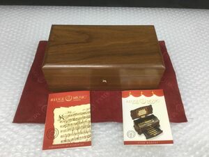 TK023-60【希少動作確認済】リュージュ 木製オルゴール CH3.72 REUGE MUSIC ポロネーズ 別れの曲 即興曲 F.Chopin(ショパン)レア/説明書付t