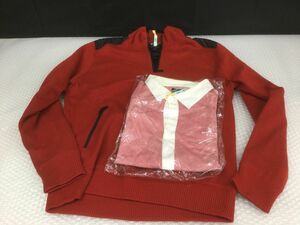 TK022-80【中古2点まとめ】BURBERRY GOLF バーバリーゴルフ 長袖 サイズ3 LLサイズ メンズ ストライプ柄/t