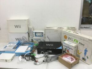 YS222-160【WII 本体4台 コントローラーまとめ】Nintendo(ニンテンドー)WII Fit plus フィット/ヌンチャク リモコン/WIIハンドル/付属t