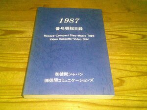 徳間ジャパン 徳間コミュニケーションズ 番号順総目録 1987