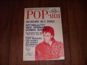 POP-SICLE ポップシクル 木崎義二：1983/No.62：MTV：リック・スプリングフィールド：ドナ・サマー