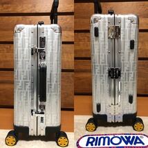 ☆激レア☆入手困難☆美品☆ フェンディ FENDI リモワ RIMOWA スーツケース キャリーバッグ 限定 コラボ FFロゴ シルバー _画像4