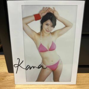 ワイドチェキ　山田かな　トレカ　直筆サイン入り ピンク1