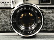 2/3a15 カメラ 現状品 OLYMPUS 35DC 1:1.7 f=40mm オリンパス フィルムカメラ レンジファインダー シルバー 動作未確認 _画像6