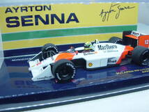 送料300円～ MINICHAMPS 1/43 McLaren MP4-4 1988 #12 A.SENNA マクラーレン セナ HONDA タバコデカール Marlboro マルボロ仕様_画像2