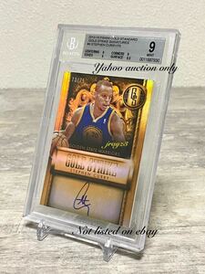 ★Stephen Curry★BGS9 AUTO10！初期高級版75枚限定直書きサイン★2013-14 Panini Gold Standard Gold Strike Signature ステフィン カリー