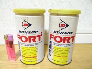 新品 ビンテージ ダンロップ DUNLOP FORT J.T.A APPROVED テニスボール 2缶セット レトロ 当時物 現状