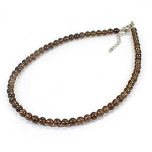 Smoky quartz smoky quartz smoke crystal necklace sphere approximately 4mm 1 pcs (NE1-102-4m)