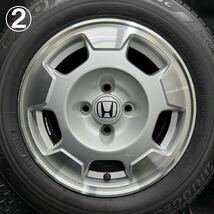 8.5～9分山★ブリヂストン ECOPIA NH100C 175/70R14&ホンダ シビックHV純正アルミ 4本 B240208-B3 フィット等 5.5J +45 4H 100/ホイールES9_画像6