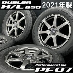 21年製★ENKEI PF07&ブリヂストン DUELER H/L 850 225/65R17 4本 №240220-S3 アウトバック CX-5 T32エクストレイル/5H 114.3 軽量ホイール