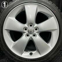 17インチ★30系プリウス Sツーリング純正アルミ＆215/45R17 DUNLOP WM01 4本 №B240220-B1 7J +50 5H 100/トヨタホイールスタッドレス_画像5