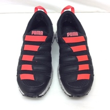 レディース【PUMA プーマ OSU V4 Wn's】 ブラックｘオレンジ 22.5㎝ スリッポン スニーカー_画像4