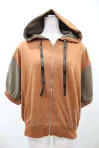 NieR Clothing / チェック切替パフZIPパーカー H-24-02-07-080-PU-TO-KB-ZH