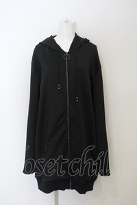 NieR Clothing / 2WAY SLEEVE ZIP OUTER【ROSE】パーカー F ブラックｘレッド O-24-02-11-025-PU-TO-YM-OS
