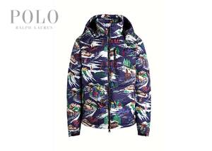 海外限定 新品 約7万 L/ポロ ラルフローレン スキープリント ウォーターリパレント ダウン 撥水 POLO Ralph Lauren Ski Printed Down