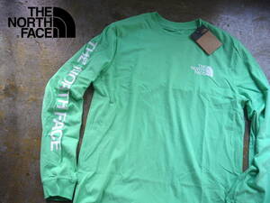 USA購入 正規新品 M/THE NORTH FACE TNF SLV HIT TEE ノースフェイス 袖ロゴ ロンT 長袖 Tシャツ / グリーン