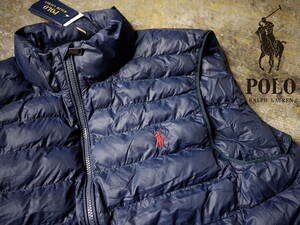 1点のみ US購入 新品 XL Polo Ralph Lauren ラルフローレン パッカブル 中綿 ベスト PACKABLE VEST BLUE