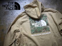 2023最新 US購入 新品 M/ノースフェイス 迷彩 バックプリント スウェット パーカー THE NORTH FACE BOX NSE HOODIE_画像1