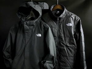 新品 撥水性抜群 L/ノースフェイス 3in1 インナー付 ジャケット 黒 THE NORTH FACE LONEPEAK TRICLIMATE JKT TNF BLACK