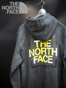 海外限定 L/THE NORTH FACE ノースフェイス グラフィック ロゴ 上質 裏起毛 スウェット パーカー ダークグレー / NOV GRAPHIC