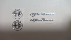  Alpha Romeo small size size metal sticker character Logo + map pattern Logo each 2 Logo total 4 Logo set color : silver 