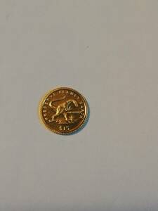 Republic of Liberia - Preserve Planet Earth $15.(gold) 1993 of Compsognathus dino　リベリア共和国　金貨　15ドル