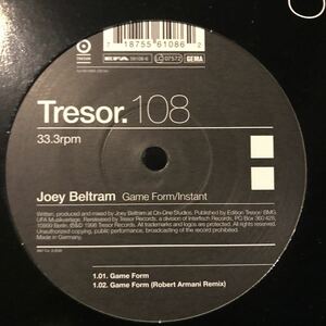 [ Joey Beltram - Game Form / Instant - Tresor Tresor.108 ] Robert Armani , Paul Johnson