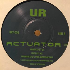 [ UR / The Mechanic - Actuator / Solenoid - Underground Resistance UR7-058 ] Ray 7/M.I.A , DJ Dex , Santiago Salazar/S2