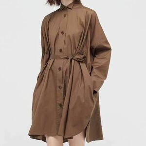 【送料360円】UNIQLO ＋J ユニクロ ジルサンダー ドルマンスリーブシャツワンピース 女性用 レディース Mサイズ 古着 N-89