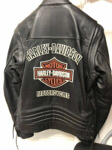 ハーレーダビッドソン レザージャケット HARLEY DAVIDSON ライダースジャケット 本革 黒 バイク 