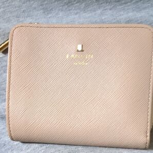 ランバンオンブルー 折りたたみ財布ミニウォレット ピンクベージュ