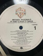 Michael McDonald マイケル マクドナルド レコード LP シュリンク US盤 IF THAT’S WHAT IT TAKES warren g g-rap サンプリング_画像2