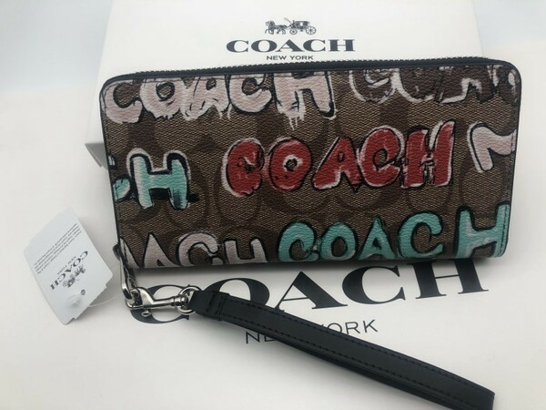 コーチ COACH 長財布 財布 シグネチャー アコーディオンラウンドジップウォレット財布 新品 未使用 贈り物CM837 b331