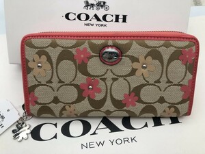 コーチ COACH 長財布 財布 シグネチャー アコーディオンラウンドジップウォレット新品 未使用 贈り物h099C F51339