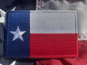 実物　OPT Texas Flag Large Patch パッチ3 x 4.5インチ（CRYE LBT FERRO MILITARILY MULTICAM SPIRITUS SYSTEMA）