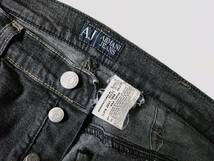 オールド 00s Armani Jeans 先染め ブラック デニム イタリア製 ストレッチ W32 アルマーニ エンポリオ USA ユーロヴィンテージ アーカイブ_画像3