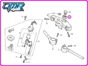 【新品】 ステムナット (トップブリッジ) NSR250R MC16 MC18 MC21 MC28 NS400R NS250R/F 53232-MJ4-670