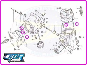 【新品】 スタッドボルト（シリンダーヘッド） NSR250R MC21 MC28