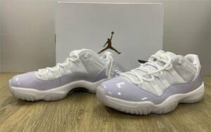 NIKE WMNS AIR JORDAN 11 RETRO LOW スニーカー ホワイト/ピュアバイオ 24cm （AH7860-101） ★未使用★