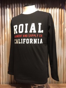 G998LP メンズTシャツ ROIAL ロイアル ストリート サーフ カジュアル 長袖 ロンT プリント ブラック/ M 全国送料一律510円