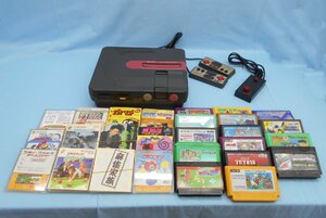 ◆ゲーム機 SHARP ツインファミコン カセット動作OK ディスクシステム起動画面までOK ACアダプター無 ソフト付 まとめて セット ジャンク