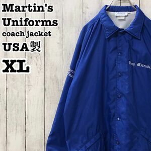 Martin's Uniforms USA製 アメリカ古着 企業 レストラン 刺繍 ナイロン コーチジャケット XL