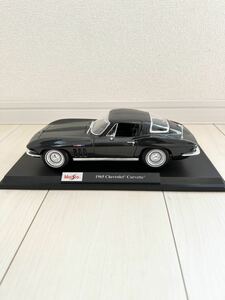 シボレー コルベット 1965 ブラック 1/18 Maisto ミニカー マイスト 1:18 箱付き スケールカー ダイキャスト